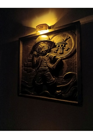 Başlık Seo Dostu : Mini Kaptan Luffy Junior Işıklı Kabartma Siy