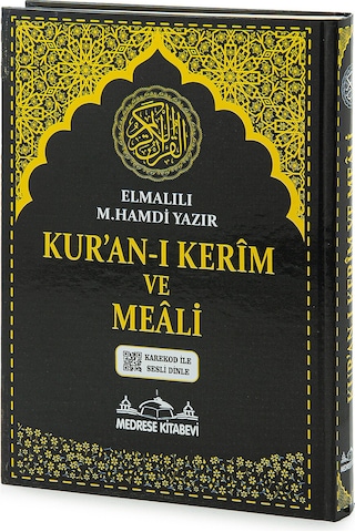 Kuranı Kerim Ve Yüce Meali - Arapça Ve Meal - Rahle Boy - Siyah Renk - Medrese Kitabevi