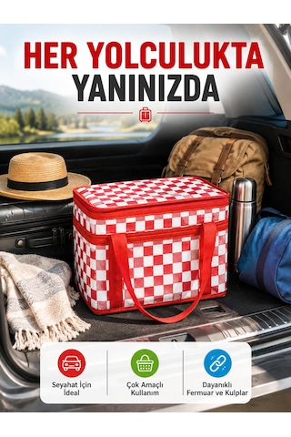 25 Litre Isı Yalıtımlı Termos Çanta Alüminyum Folyo İç Kaplamalı Piknik Çantası Çr