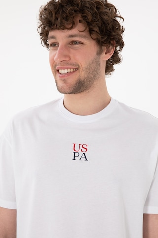 U.S. Polo Assn. Erkek Comfort Fit Bisiklet Yaka Beyaz Tişört 50306450-VR013