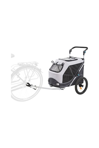 Köpekler İçin Bisiklet Römorku M: 63 95 90\132cm, Gri