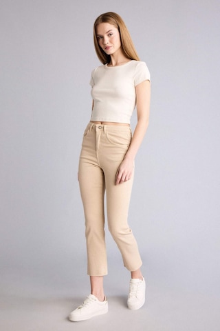 DeFacto Crop Flare Fit Yüksek Bel Bilek Boy Jean Pantolon E8017AX25SMBG737