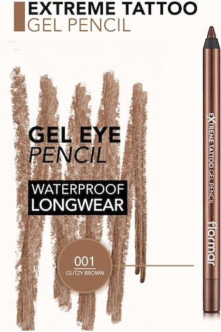 Flormar Işıltılı Kalıcı Göz Kalemi Bakır - Extreme Tattoo Gel Pencil - 001 Glitzy Brown - 8682536028837 Diğer