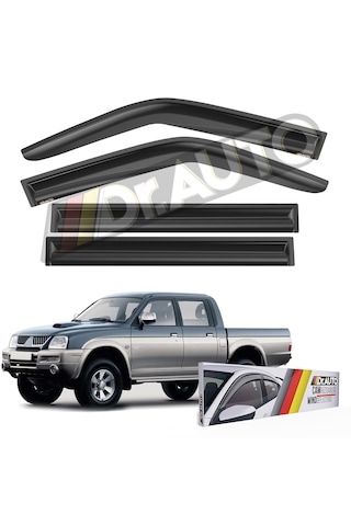 Mitsubishi L200 2000-2006 Cam Rüzgarlığı 4'lü