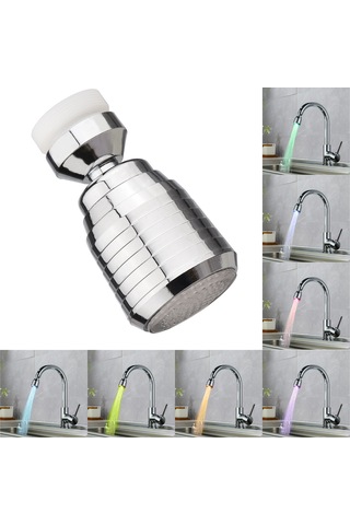 Kangvka Led Vanada Kran Başlığı, Su Basıncı İle Çalışır, 7 Renkli Işık, 360 Derece Döner, Mutfak/banyo Kullanıma Uygun Diğer