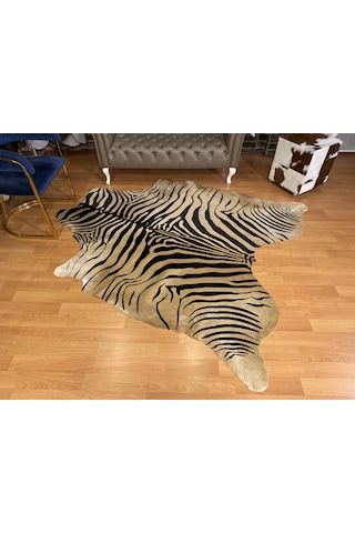 Hakiki Deri Dana Postu Kahve Zebra Baskılı 195 X 220 Cm - 2261101000012