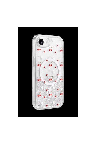 Onegif Apple İphone Uyumlu 17e Misk Simli Magsafe Kapak - Desen 5 Çok Renkli