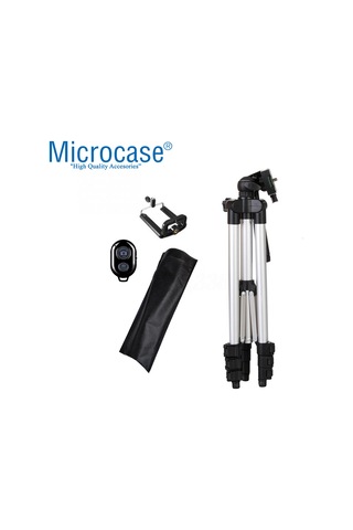 Mikrocase AL2918 3110 3 Ayak Kamera Tripodu 106 CM + Telefon Tutucu + Bluetooth Kumanda