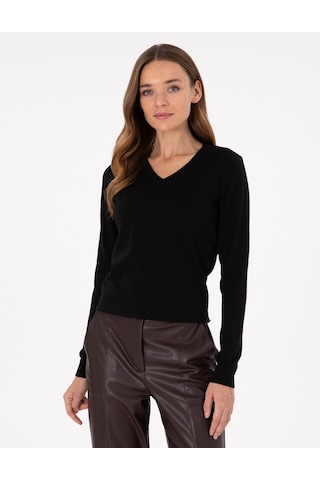 Pierre Cardin Kadın Siyah Kazak /triko 50300803-vr046 Siyah
