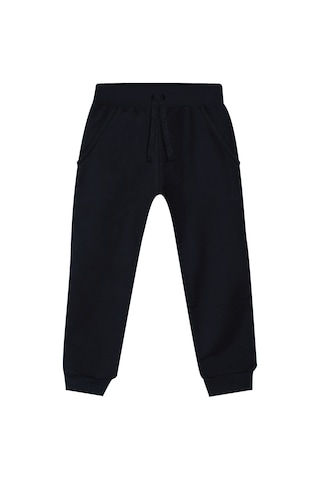 Denokids Unisex Kız Erkek Çocuk Siyah Basic Eşofman Altı Renkli Siyah