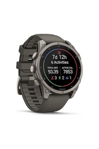 Garmin Fenix 9 47 MM Silikon Kayışlı Titanyum Çakıl Akıllı Saat (Distribütör Garantili)