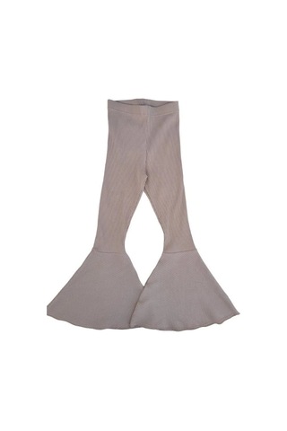 Kız Çocuk Kaşkorse İspanyol Paça Tayt Pantolon-11748 Bej