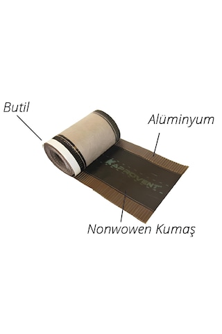 Kaprovent Plus Mahya Havalandırma Bandı Antrasit Gri 310mm X 5m
