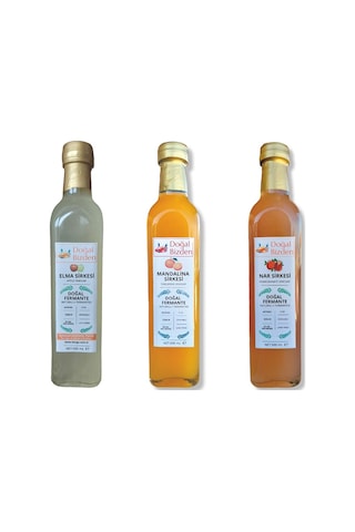 Doğal Bizden Doğal Fermantasyon Nar 500 ML + Mandalina 500 ML + Elma Sirkesi 500 ML