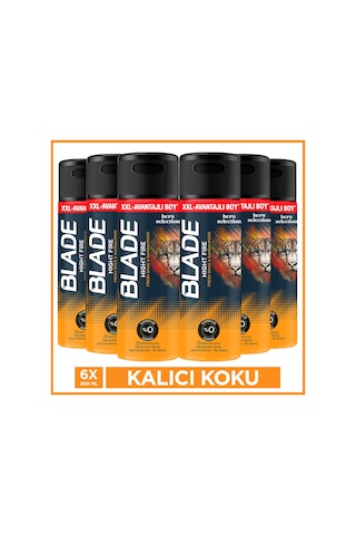 Blade Night Fire Erkek Sprey Deodorant 6 x 200 ML