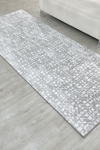 Lüle Halı Petek Dokulu Düz Renk Kaymaz Taban Yolluk Halı Lsmpebej1