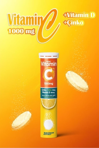 Mdc Vitamin C Çinko Vitamin D 20 Efervesan Tablet - 6'lı Stant