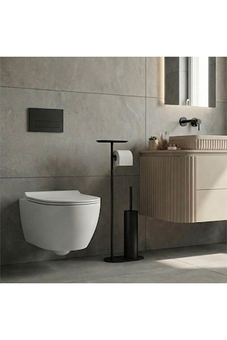 Kobos Nova Hareketli Wc Set Yuvarlak Mat Siyah Kbw-836-1mb