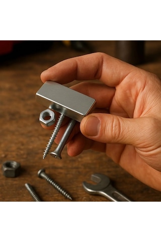 5'li Set: N35 Sınıfı 40x20x5 Mm Köşeli Neodyum Mıknatıs