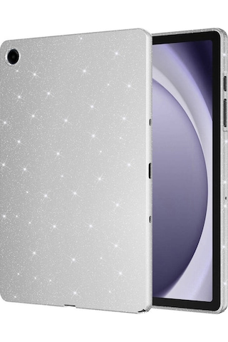Galaxy Uyumlu Tab S10 Lite Simli Parlak Görünümlü Zore Tablet Koton Kılıf - Gümüş Arka Kapak