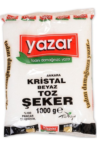 Yazar Kristal Toz Şeker 6 x 1 KG