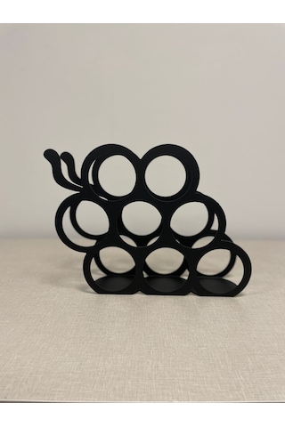 Api Design Dekoratif Metal Şarap Rafı 8'li