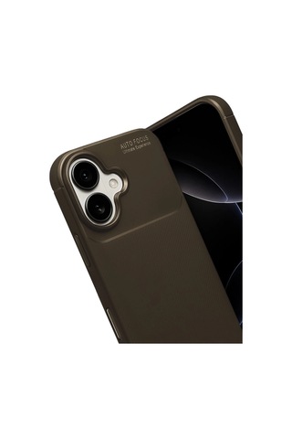 Apple, Uyumlu iPhone 17 Auto Focus Karbon Kapak Kahverengi
