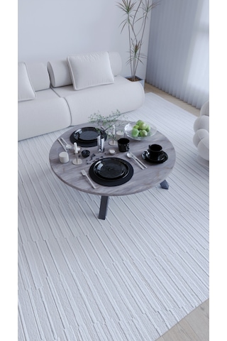 Mega Kozalak Katlanabilir Yuvarlak Şık Yer Sofrası Yer Masası