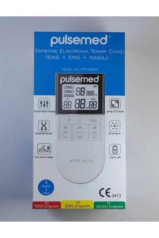 Pulsemed Entegre Elektronik Teraip Cihazı Tens-Ems-Masaj Özelliği Beyaz