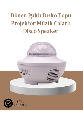 Mey İthalat Müzik Ritimli Işık Değişimi & Dönen Dalga Efekti Galaxy Projektör Çok Renkli
