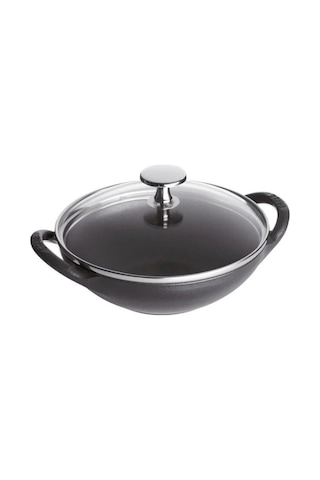 Ikea 40511 Döküm Kapaklı Wok Tava 16,7 Cm Siyah 2 Parça