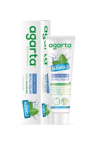 Agarta Doğal Diş Macunu 100ml Naneli 2 Li Set Beyazlık