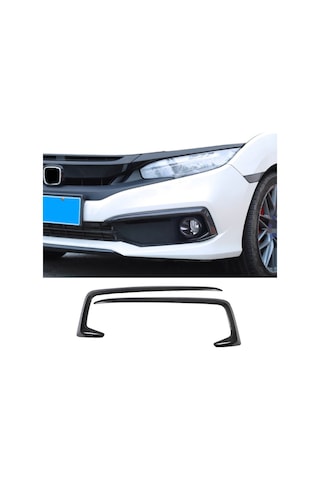 Honda Civic Fc5 Sis Farı Üst Kaşı Çıtası Kaplaması Karbon 2019-