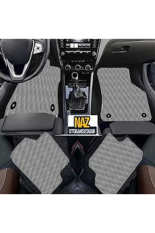 Audi A3 2013-2020 Hb Uyumlu Gri Dikişli Gri Deri Paspas