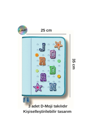 Delik Serisi 25x35 Cm Ödev Dosyası, Abka Taşıyıcı Proje Dosyası Fermuarlı 1 Adet Mavi