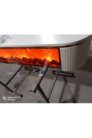 Desing Tv Sehpa 200 Cm Beyaz+gold