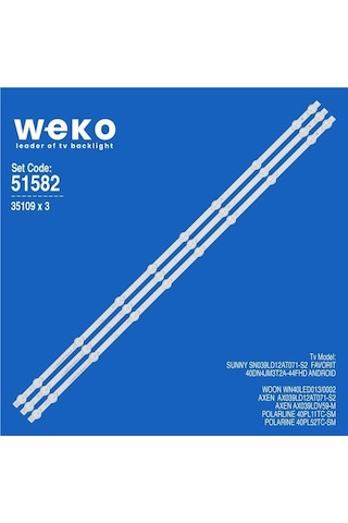 Wkset-6582 35109x3 Jl.d390a1235-081bs-m 3 Adet Led Bar Tvnizi Açıp İçindeki Led Barla Birebir Aynısı Olduğunu Görmeden Almayınız. Sonrasında İade Almamaktayız. Beyaz