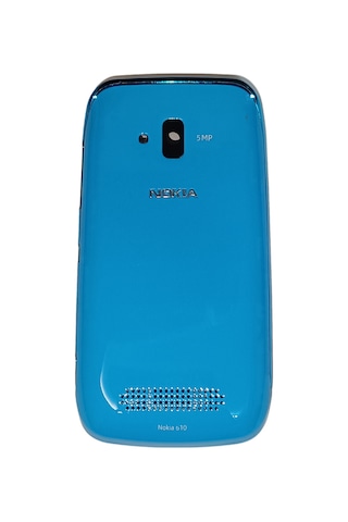 Nokia 610 Full Kasa Kapak Tuş Takımı N610 Uyumlu Mavi Renk Orta K