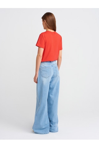 Dilvin 71788 Loose Fit Denim Pantolon-açık Mavi Açık Mavi