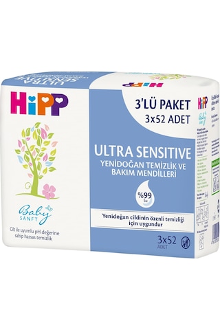 Hipp Baby Sanft Islak Havlu Mendil 52 Yaprak Ultra Sensitive Yenidoğan 24 Lü Set 8pk 3 1248 Yaprak 24'lü Set