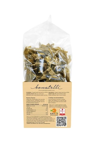 Bonatelli Organik Yeşil Mercimek Çubuk Makarna 400 G