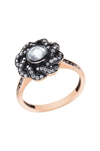 Diamond Line - Gülaylar - 14 Ayar Altın Trend Yüzük