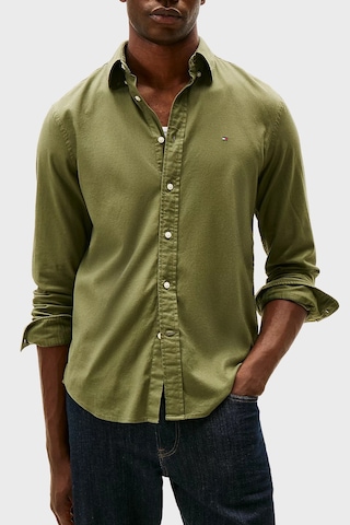 Tommy Hilfiger Erkek Gömlek Mw0mw40469 Plı Yeşil Yeşil