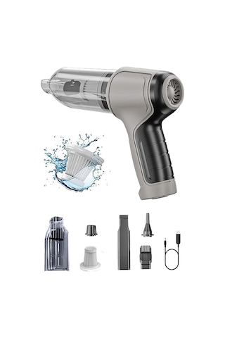 Mobee Şarjlı Kablosuz 2 Fonksiyonlu El Süpürgesi Üfleme Özellikli Araç Ev Ofis Süpürgesi 7 İn 1