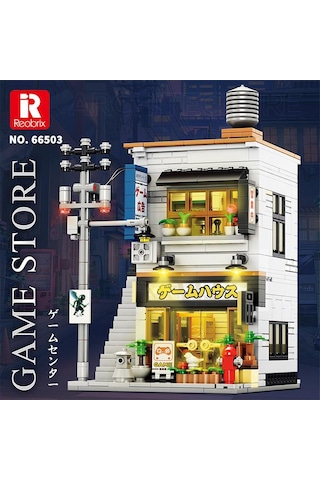 Reobrix 66503 Oyun Mağazası Yaratıcı Yapı Blok Seti Building Blocks Arcade Game Store - 984 Parça