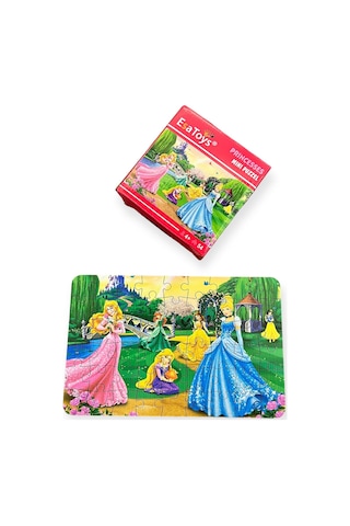 Ahşap Princess Mini Puzzle 4 Yaş 54 Parça