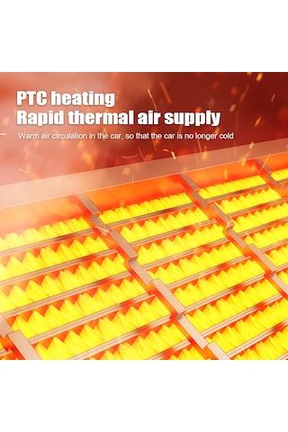 Yunboo 12v Siyah Araba Isıtıcı Ve Fan - 360 Döner - Hızlı Isı, Buğulama Ve Toz Kaldırma - Araç İçi Sıcaklık Kontrolü Yf-180