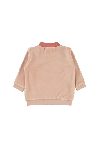 Civil Baby Bulut Baskılı Boğazlı 6-18 Ay Sweatshirt Pudra
