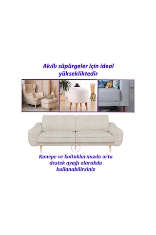 Ahşap Ayak 12 Cm 2'li Set Koyu Meşe M8 Civatalı Bağlantı Aparatlı Dolap Mobilya Koltuk Kanepe Destek Ayağı Ayakları Koyu Meşe
