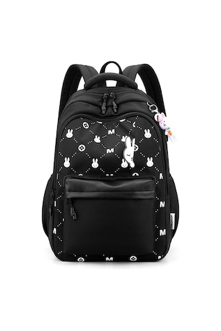 Gençler İçin Şık Ve Konforlu Okul Çantası, Ergonomik Sırt Askılı Gündelik Kullanıma Uygun Modeller Siyah